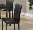Dining Room Furniture 5pc Dining Set Table And 4x Chairs Faux Marble Top table Black Faux Leather Chairs