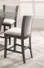 2pc Contemporary Counter Height Dining Chair Gray Upholstered Seat and Back Wooden Dining Room Wooden Furniture