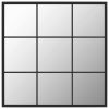Wall Mirror Black 23.6"x23.6" Metal