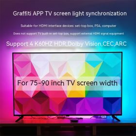 TV Sync Ambience Light Streamer Colorful Graffiti APP TV (Option: US-Applicable To 75to90 Inch TV)