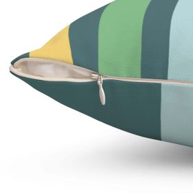 Color Block Green Cushion Home Decoration Accents - 4 Sizes (size: 16" x 16")