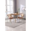 Dining Room Chairs, Modern Industrial Upholstered Chairs Mid Century Leisure Chair with Rattan Backrest for Kitchen Living Room Wine Bar (Set of 2)