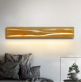 Wood Grain Color Wall Lamp Rotatable (Option: 50CM12W-Warm White)