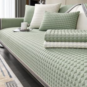 Cool Bean Sofa Cushion Seat Cushion For Summer Non-slip Sofa Cover (Option: Green-70 × 70)